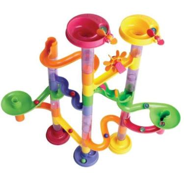 Imagem de Conjunto Marble Run tradicional de 30 peças com 12 bolinhas de gude pa