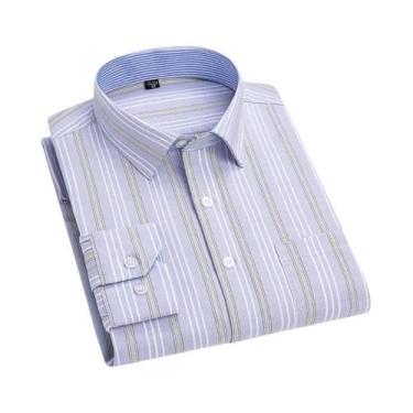 Imagem de Camisa Formal Casual De Algodão Com Botões Em Xadrez Para Homens Taman