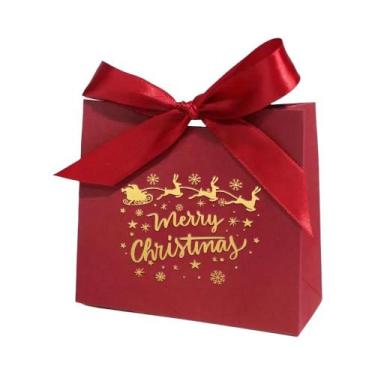 Imagem de Caixas De Presente Mini Vermelhas Para O Natal, 10 Peças Com Fita, Des