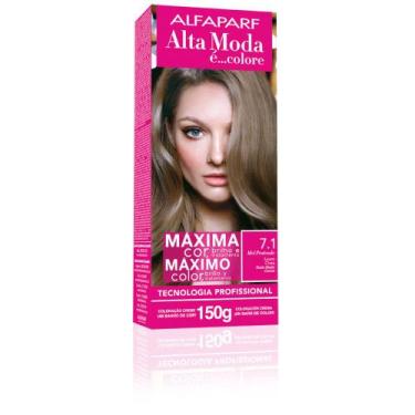 Imagem de Tintura Alta Moda 7.1 Louro Cinza Alta Moda Tintura em Creme 150g