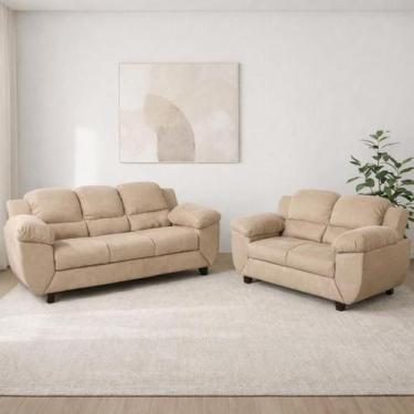 Imagem de Conjunto de Sofás Clássico 3 e 2 Lugares - Nabas Estofados