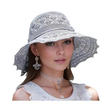 Imagem de Chapéu De Sol De Palha Feminino Estilo Coreano Com Proteção Solar E De