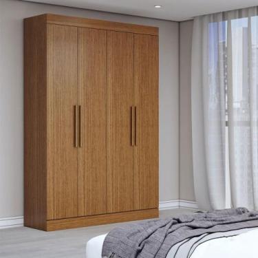 Imagem de Guarda-Roupa Solteiro Splendore 4 Portas 2 Gavetas 100% Mdf Cinamomo -
