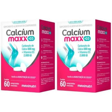 Imagem de KIT 2X CALCIUM MAXX D3 ( Carbonato de Cálcio + Vitamina D3) 60 comprim