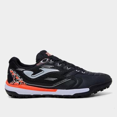 Imagem de Chuteira Society Joma Liga 5 Masculina, Preto, Vermelho, 39