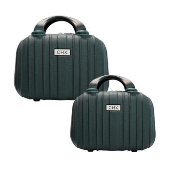 Imagem de Conjunto Frasqueira Viagem Rígida Necessaire Organizador Mão Bagagem L