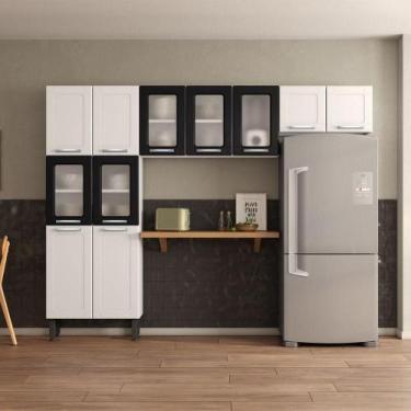 Imagem de Cozinha Compacta em Aço 11 Portas Múltipla Branca Bertolini