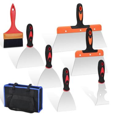 Imagem de Conjunto de facas Drywall Meat Pie King, 8 peças com escova e saco