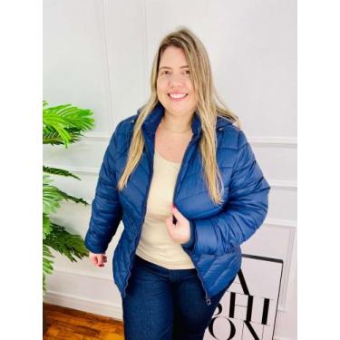 Imagem de Jaqueta Feminina Forrada Puffer Com Touca Removível Plus Size 628026 -