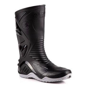 Imagem de Bota Galocha De Moto Pvc Impermeável Motociclista Motoboy Bracol Motos