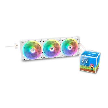 Imagem de Water Cooler Thermaltake Manicube 360mm Ultra ARGB Quad LCD Branco