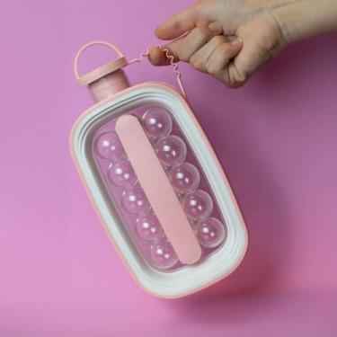 Imagem de Garrafa com Forma de Gelo 2 em 1 Practical Life Rosa - Word Classic Im