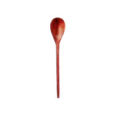 Imagem de Colher de Pau Intermediária 33CM Mexer Sopas Molhos e Massas Madeira Resistente Altas Temperaturas Cozinha Colher de Pau