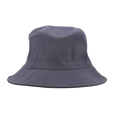 Imagem de Chapéu Bucket Hat Feminino e Masculino Liso e Estampado Unissex Tamanho U 727B011 367 (Grafite)