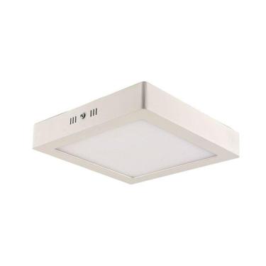 Imagem de Painel de Led Blumenau Quadrado de Sobrepor 18W Bivolt 4100K Luz Neutra