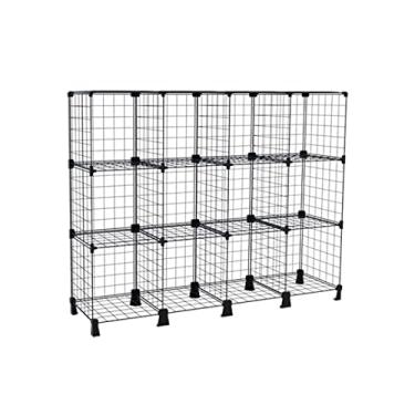 Imagem de Estante para Livros Roupas Sapatos Livreiro com 12 Nichos Prateleira Organizadora para Quarto