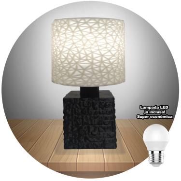 Imagem de Abajur Luminária Criativa De Mesa Quarto Moderno Com Lâmpada