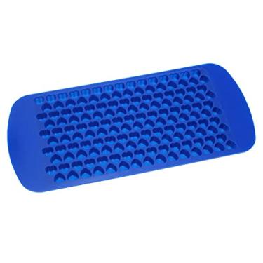 Imagem de Bandeja de cubo de gelo de silicone bandeja de cubo de gelo pequena em forma de coração máquina de gelo molde de geleia de chocolate adequado para cozinha café bar molde de cubo de gelo (cor: azul)