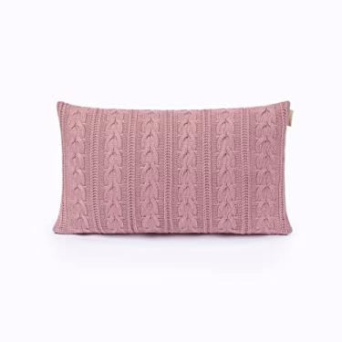 Imagem de Capa de Almofada Rinzeira Trico 50x30cm Sala Sofa Cama Tricot Berlim