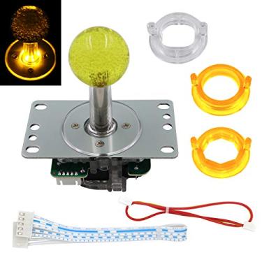 Imagem de SJ@JX Joystick de LED Arcade SANWA Style Fight Game Joystick LED Stick Retro Joy Circular Octogonal Limitador para Retro Pie Raspberry Pi MAME JAMMA