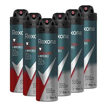 Imagem de Kit 6 Desodorantes Rexona Men Motionsense Antitranspirante Aerossol Antibacterial e Invisible 150ml