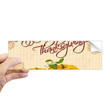 Imagem de DIYthinker Pumkin Adesivo retangular com estampa de Dia de Ação de Graças para notebook, janela
