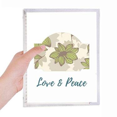 Imagem de Caderno de tinta de planta verde marrom com folhas soltas para diário recarregável