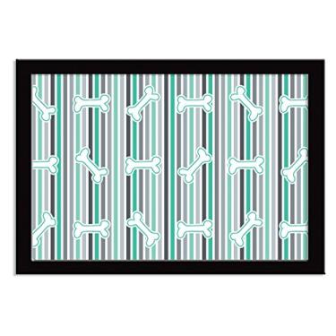 Imagem de Giz de Cor Confecções Quadro Decorativo Super Dog Ossinhos Preto