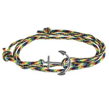 Imagem de West Coast Paracord — Pulseiras femininas ajustáveis com âncora náutica e anzol – Feito de corda de nylon