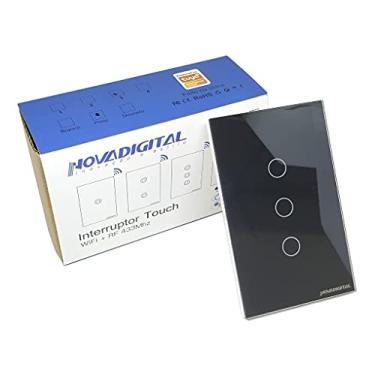 Imagem de Interruptor Novadigital WSUS3B Touch Preto 3 Teclas