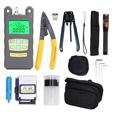 Imagem de Kit de ferramentas de fibra ótica, 15 peças, 3 em 1, cutelo de fibra óptica de 2,5 mm, interface de fibra óptica, decapador de fibra óptica, localizador de falhas visuais, kit óptico OPM VFL FTTH