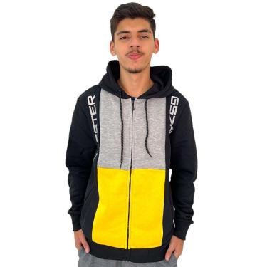 Imagem de Blusa Moletom Masculina Gangster Aberta Capuz Flanelada-Masculino