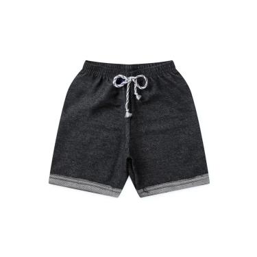 Imagem de Infantil - Bermuda Shorts Moletinho Jeans ecologico Preto  menino