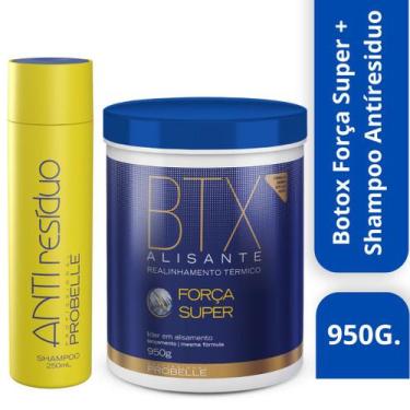 Imagem de Kit Mega Botox Alisante Força Super 950 G + Shampoo Anti Residuo 250 M