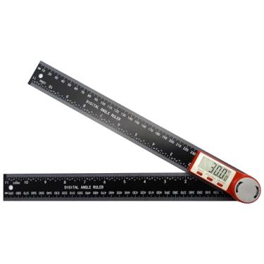Imagem de Localizador de ângulo digital, régua transferidora de ângulo com 300 mm/11 polegadas, carpinteiros de fibra de carbono, ferramentas de carpintaria, goniômetro, transferidor de carpinteiro com visor