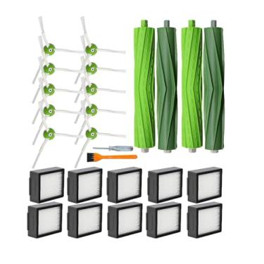 Imagem de Acessórios de peças de reposição para iRobot Roomba e5 e6 i1 i2 i3 i3+ i4 i5 i6 i6+ i7 i7+ i8 i8+ j5 j6 j7 j8, para aspirador de pó Roomba i e j Series (2 conjuntos de escovas de rolo, 10 filtros HEPA