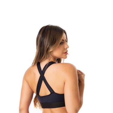 Imagem de KIT 3 Top Academia Fitness Sem Bojo  Sustentação Alça Larga Suplex Poliamida Sutiã Treino, Corrida, Academia