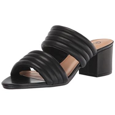 Imagem de Bella Vita Sandália feminina Georgette salto bloco, Couro preto, 8.5