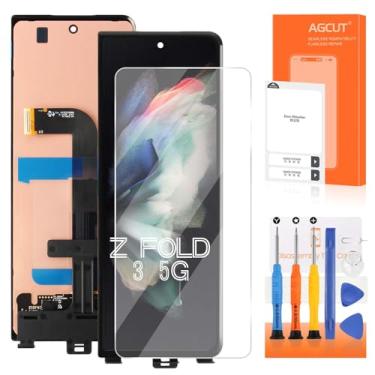 Imagem de AMOLED para Samsung Galaxy Z Fold 3 5G tela de substituição Z Fold3 visor LCD SM-F926B SM-F926U SM-F926W LCD digitalizador tela sensível ao toque peça de reparo preto externo pequeno frontal (com
