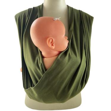 Imagem de Wrap Sling de Vestir para Carregar Bebês - Verde Musgo - Generic, Verd
