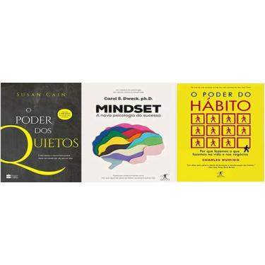 Imagem de Kit 3 Livros Poder Dos Quietos Mindset Poder Do Habito - Sextante