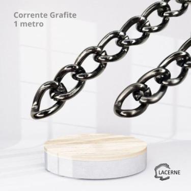 Imagem de Corrente na Cor Grafite para Bolsas - 1 metro - Lacerne