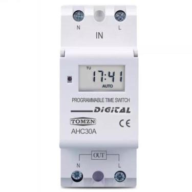 Imagem de Temporizador Timer Digital Fixação Trilho Din 110V 30a AC/DC - Tomzn