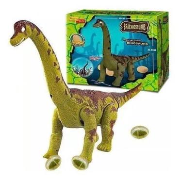 Imagem de Dinossauro Eletrônico Bota Ovos Anda Emite Luz. - toys king