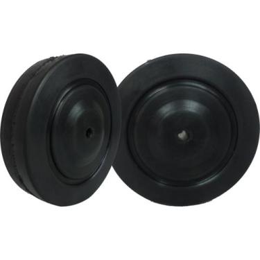 Imagem de Par 2 Rodas em Borracha Maciça 512 (5 Polegadas) p/ Carrinhos Exposito