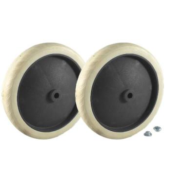 Imagem de Par De Rodas 6' P/ Carrinho De Compra Feira Dobrável Bag, Furo 5/16 - 