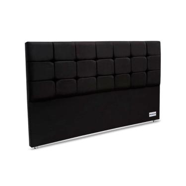 Imagem de Cabeceira Cama Box Estofada 195 Piave Veluto King 195 - Suede Preto - Ortobom
