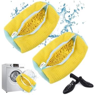 Imagem de PATSUP 2 peças saco de sapatos de lavanderia saco de lavagem de sapatos para máquina de lavar e secar roupa