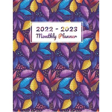 Imagem de 2022 - 2023 Monthly Planner: Flowers Calendar Two Year Planner - Weekly Appointment for 24 Months - Agenda Organize With Contact and Password