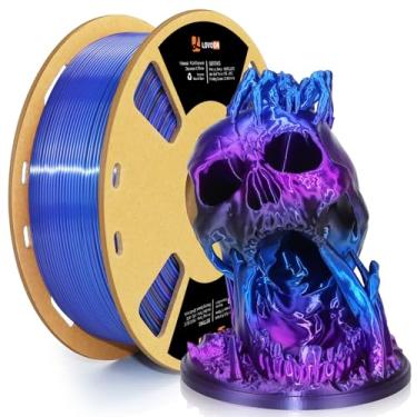 Imagem de LOVOON Filamento Pla de 1,75 Mm para Impressoras 3D Filamento 1Kg, Filamento Gradiente Preto-Roxo-Azul com Mudança de Cor Pla, Filamento de Impressão 3D para Impressora 3D, Precisão Dimensional +/- 0,